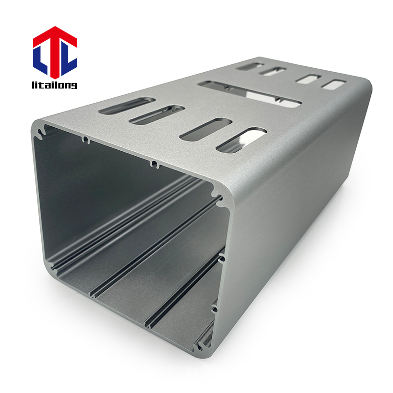Aluminum Shell Custom Silver Power Supply Shell Speaker Enclosure
